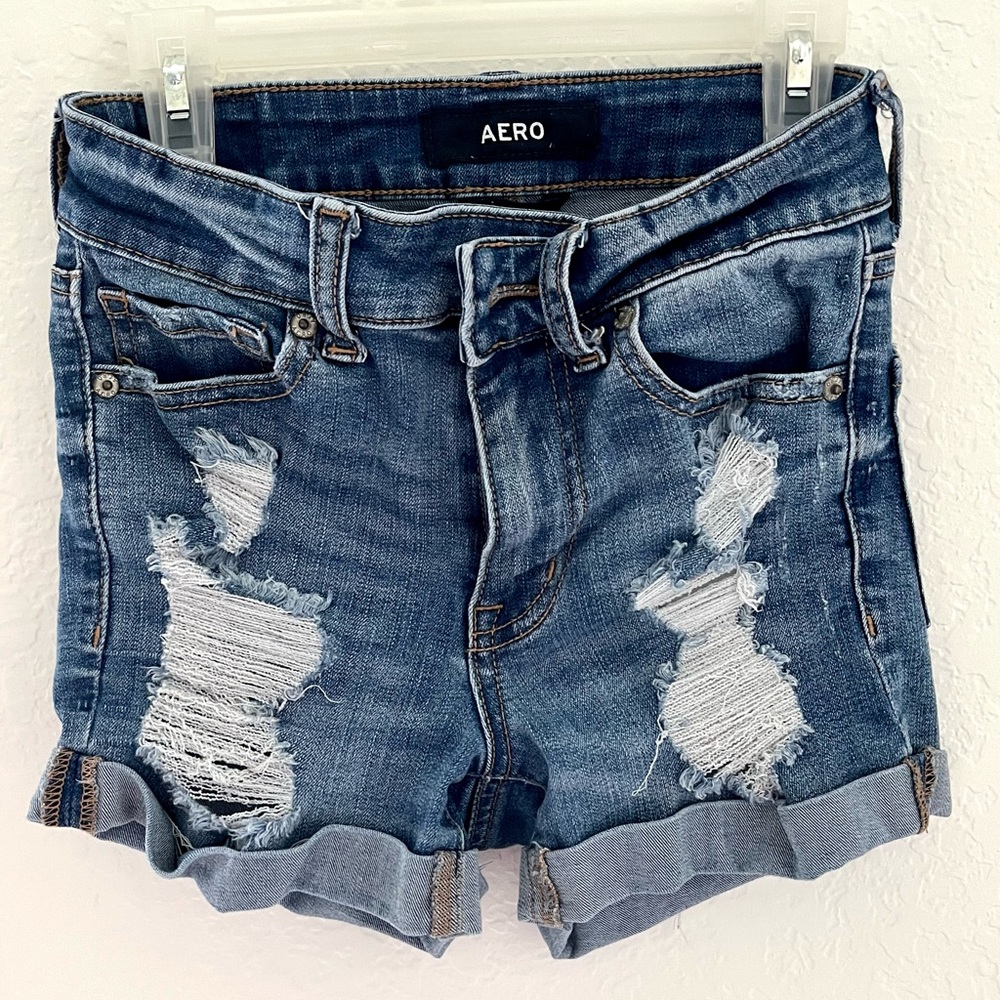 Aeropostale High-Rise Jean Shorts